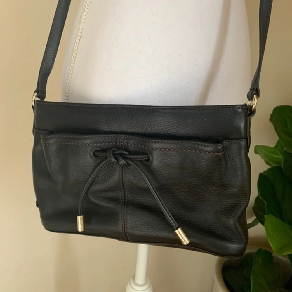 Cole Haan black leather crossbody purse bag